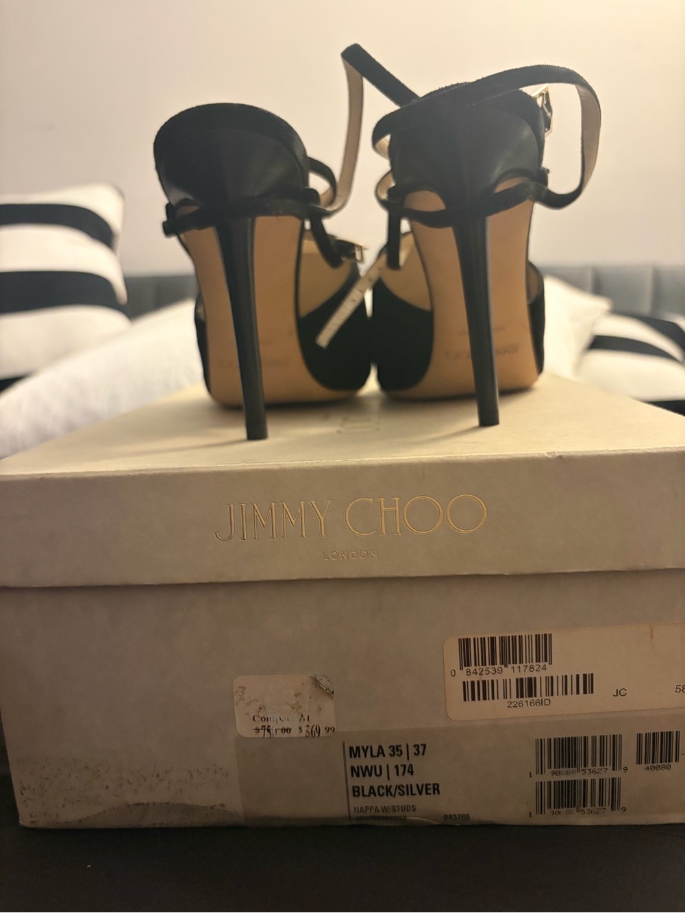Mango Black Strappy High Heel Sandals